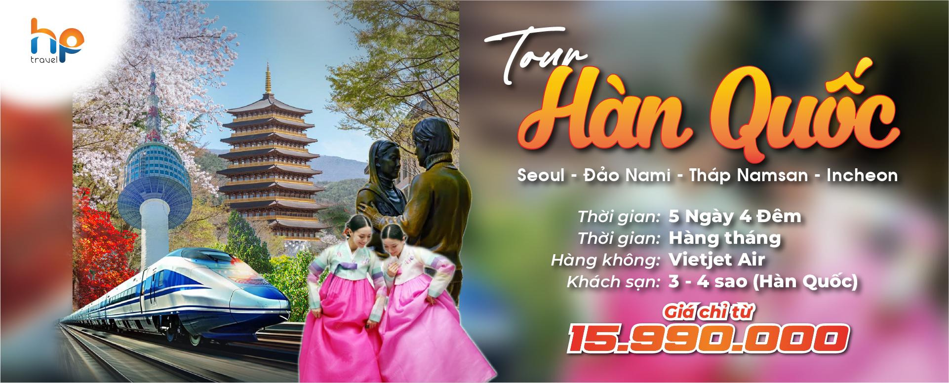 HÀN QUỐC 2026: SEOUL - ĐẢO NAMI - THÁP NAMSAN - INCHEON